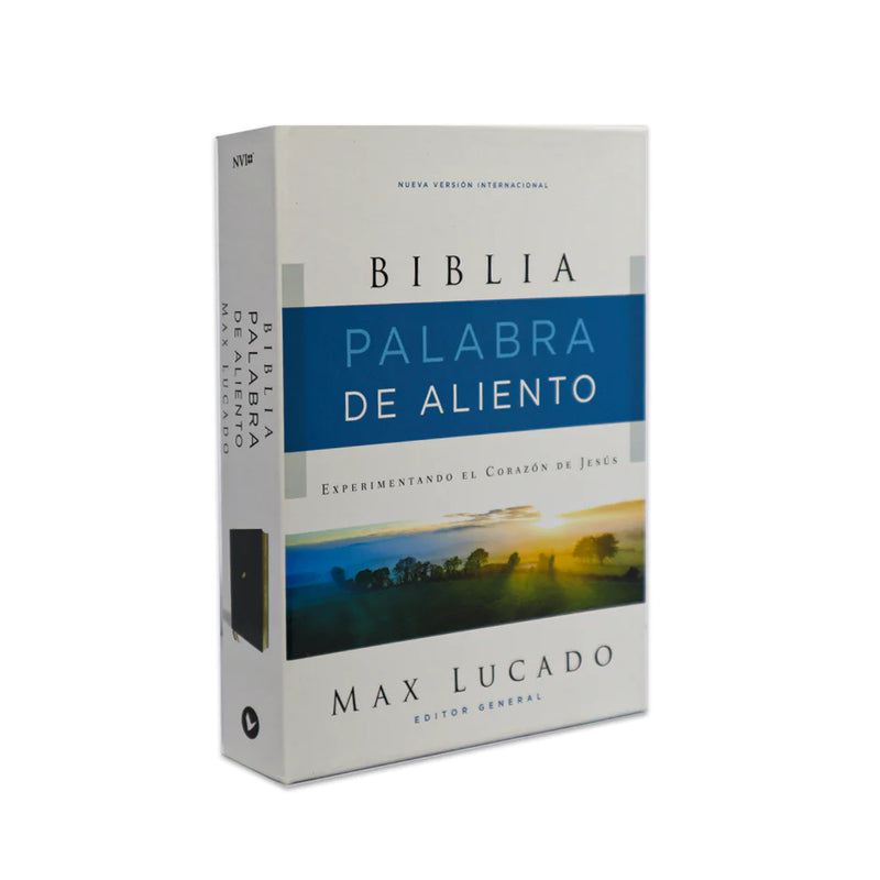 Cargue la imagen en el visor de la galería, Biblia Palabra de Aliento NVI, Max Lucado, i/piel Café
