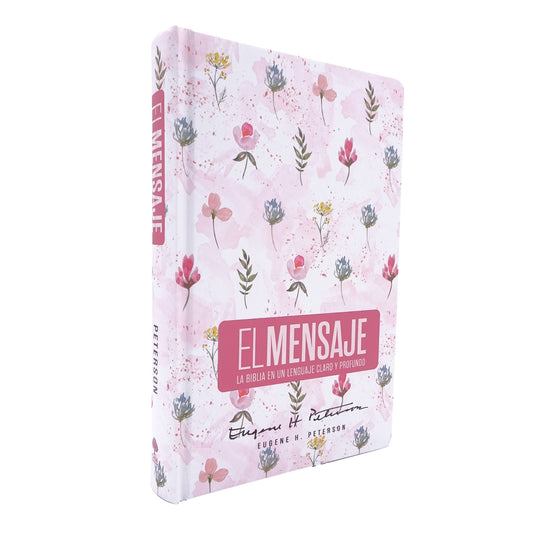 Biblia El Mensaje, Tapa dura Rosa Floral