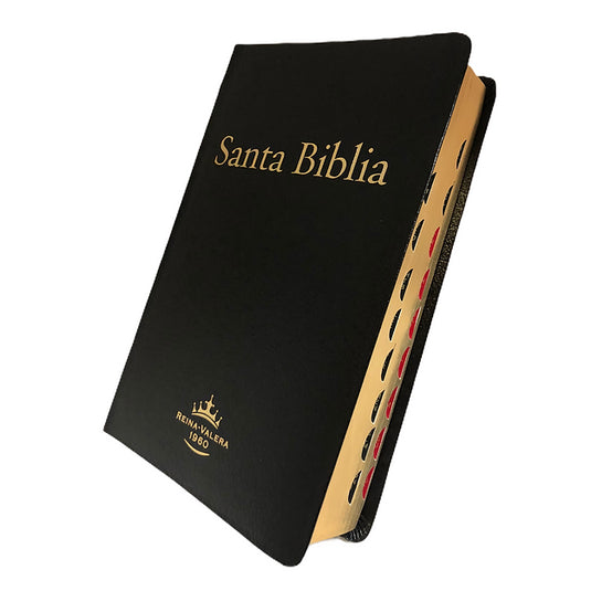 Biblia RVR 1960, Letra Gigante, Piel fabricada negra