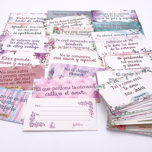 Cajita metálica con promesas Inspiración, Susurros para el alma