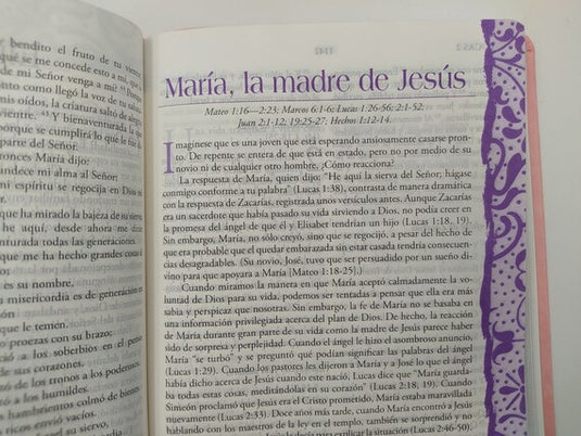 Biblia Mujer de Hoy RVR 1960, i/piel rosa