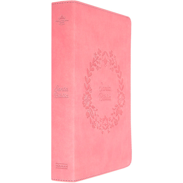 Cargue la imagen en el visor de la galería, Santa Biblia RVR 1960 para regalos y premios, símil piel rosa
