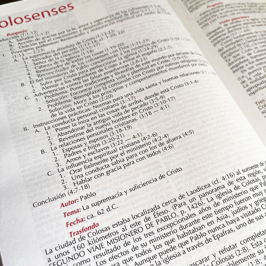 Biblia de Estudio Vida Plena  Ampliada y Actualizada, imitación piel marrón