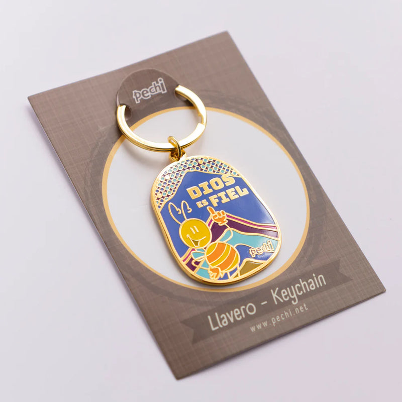 Cargue la imagen en el visor de la galería, Llavero Pechi Dios es fiel
