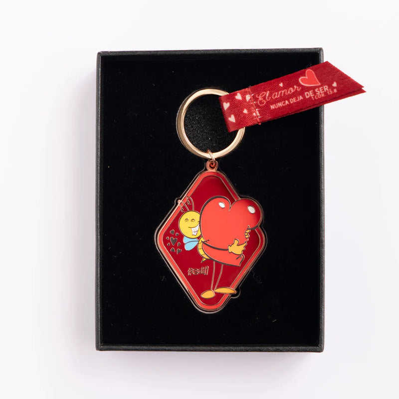 Cargue la imagen en el visor de la galería, Llavero Pechi Amor con lazo decorativo

