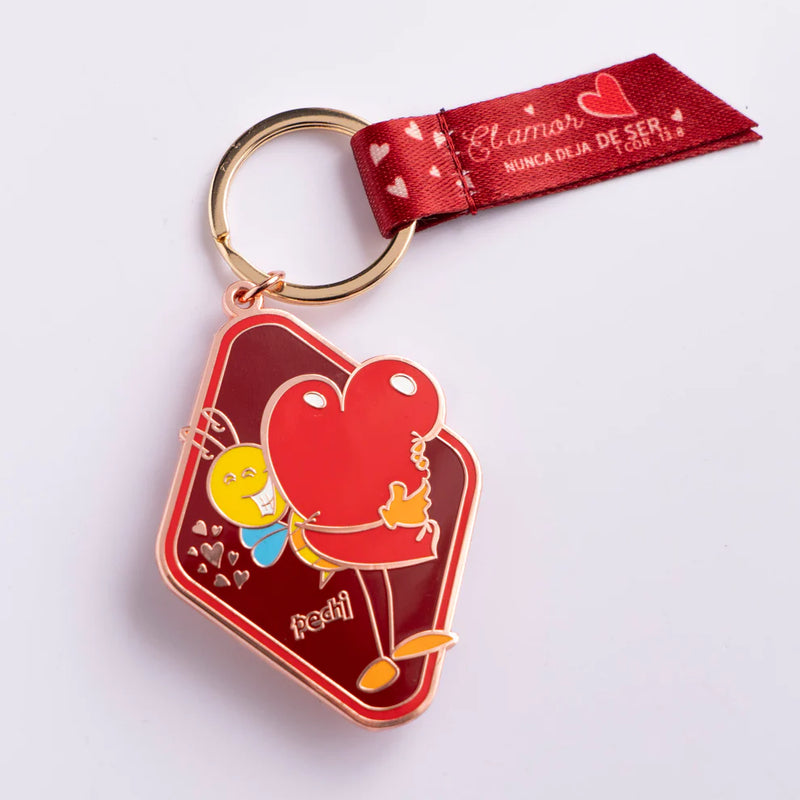 Cargue la imagen en el visor de la galería, Llavero Pechi Amor con lazo decorativo
