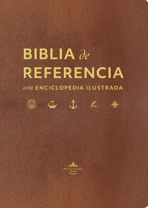 Biblia de referencia con enciclopedia ilustrada RVR 1960 (imitación piel marrón)