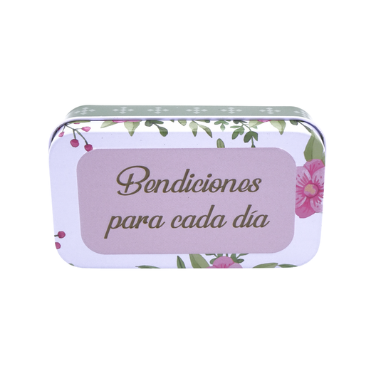 Cajita metálica con promesas Inspiración, Bendiciones para cada día