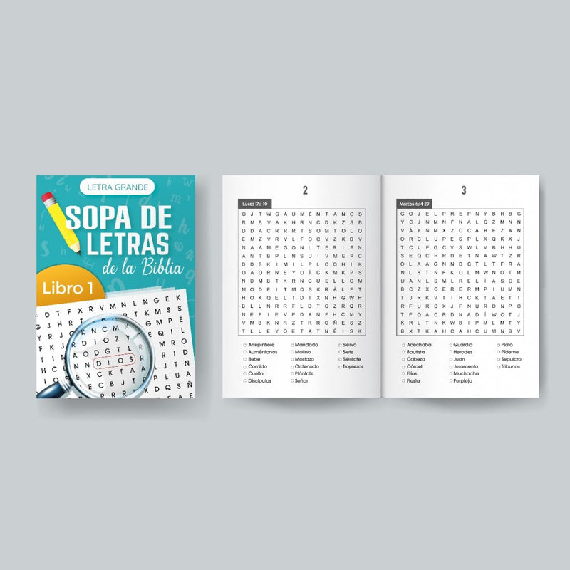 Cargue la imagen en el visor de la galería, Sopa de letras de la Biblia, Letra Grande, Libro 1
