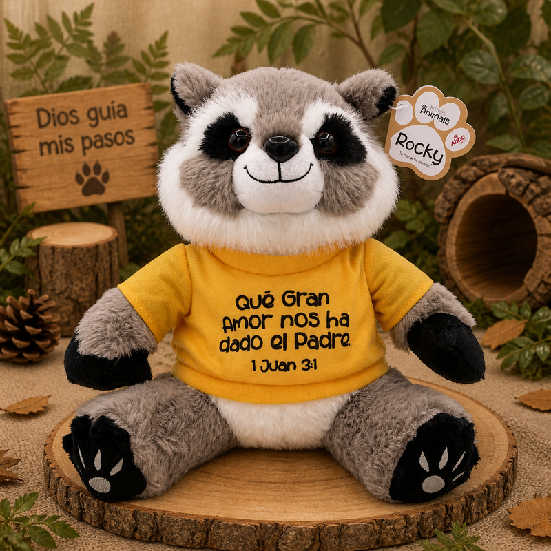 Cargue la imagen en el visor de la galería, Peluche Rocky: Amor Infinito de Dios
