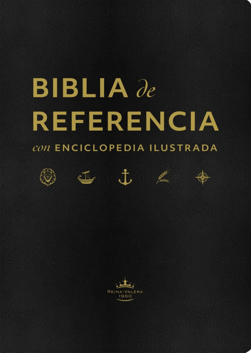 Cargue la imagen en el visor de la galería, Biblia de referencia con enciclopedia ilustrada RVR 1960 (imitación piel negro)
