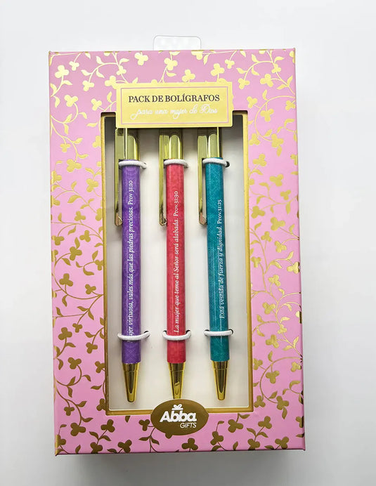 Set de 3 Lapiceros Mujer de Dios
