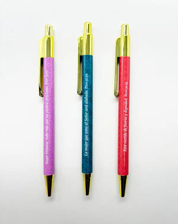 Cargue la imagen en el visor de la galería, Set de 3 Lapiceros Mujer extraordinaria
