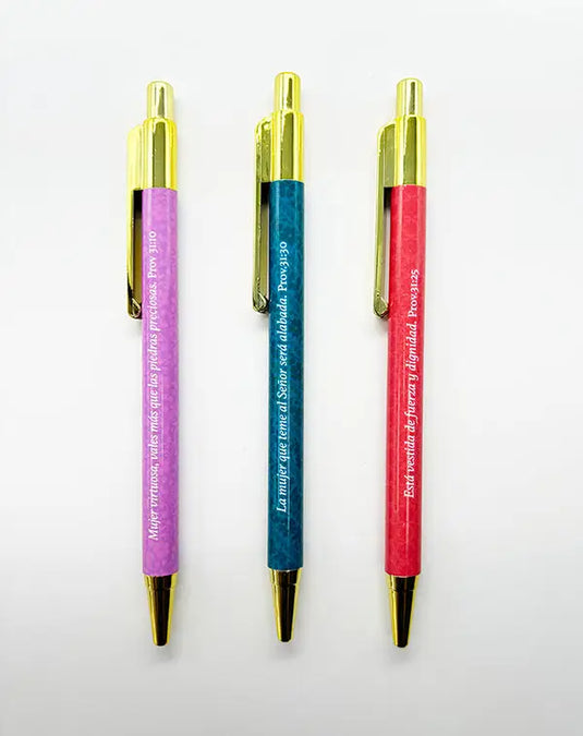 Set de 3 Lapiceros Mujer extraordinaria