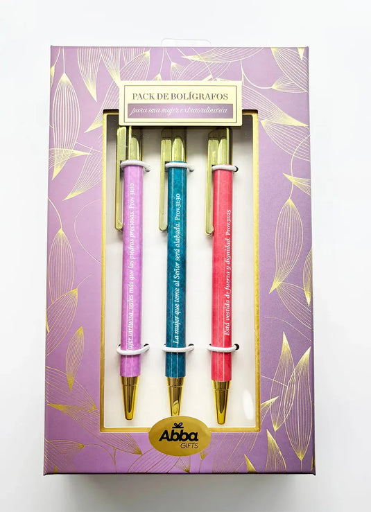 Set de 3 Lapiceros Mujer extraordinaria
