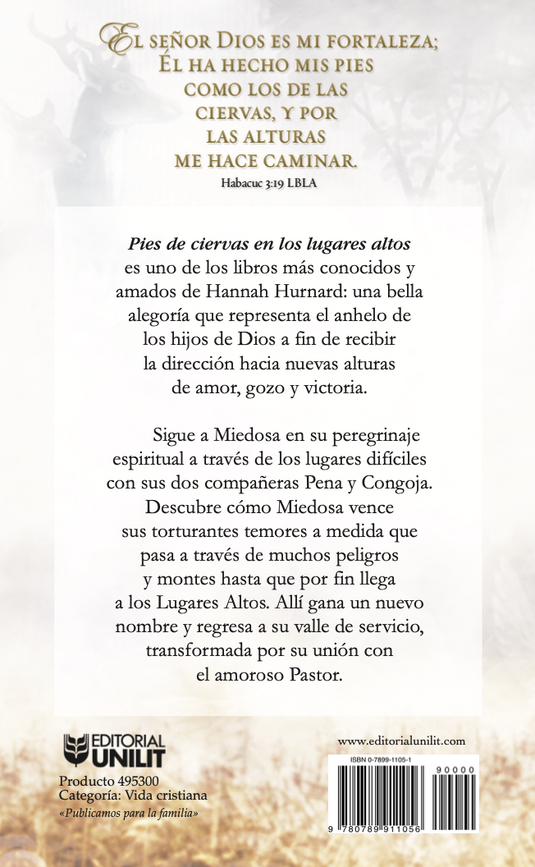 Pies de ciervas en los lugares altos