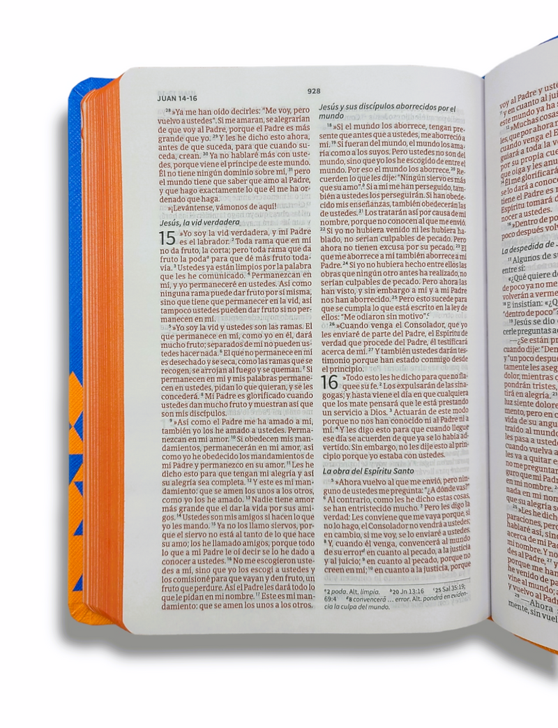 Cargue la imagen en el visor de la galería, Santa Biblia NVI para regalos y premios, Símil piel océano y papaya
