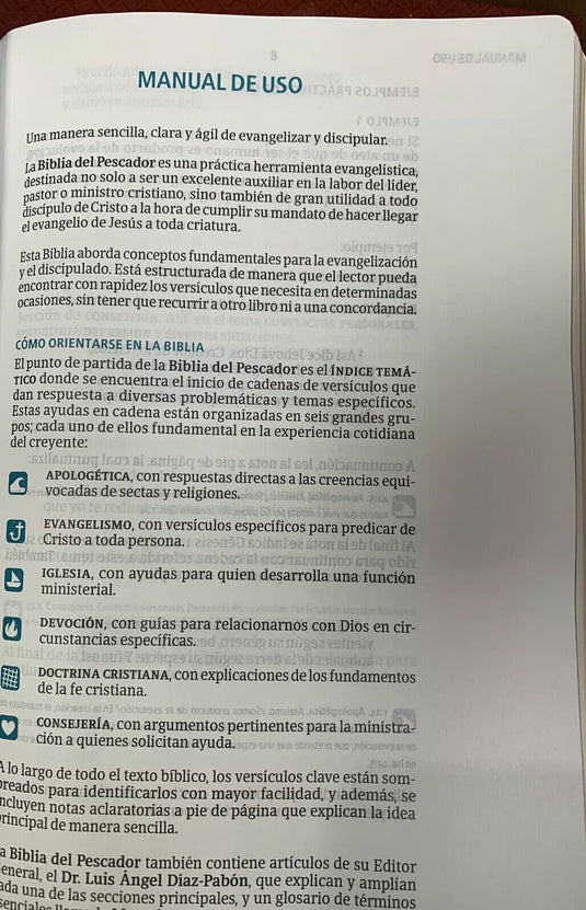 Biblia del Pescador RVR 1960, Letra Grande, Tapa dura
