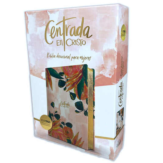 Biblia devocional para mujeres Centrada en Cristo RVR 1960, símil piel floral