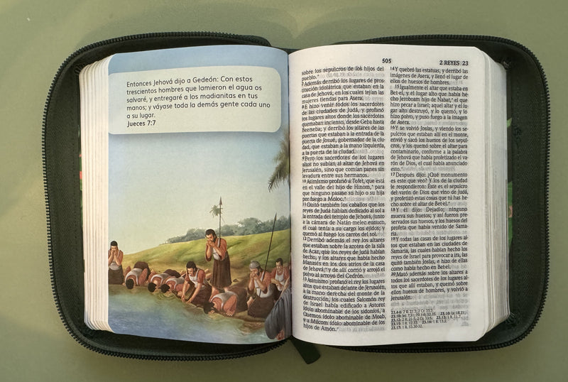 Cargue la imagen en el visor de la galería, Biblia de bolsillo RVR 1960 para niñas, Cierre Zíper, imitación piel Princesa
