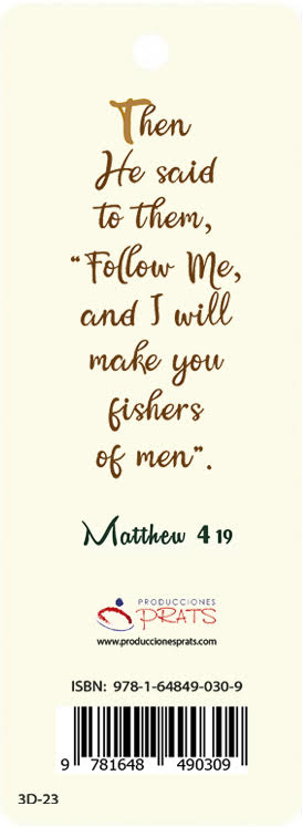 Cargue la imagen en el visor de la galería, Separador de libros 3D unisex Mateo 4:19 (bilingüe)
