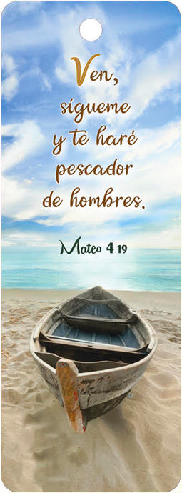 Separador de libros 3D unisex Mateo 4:19 (bilingüe)