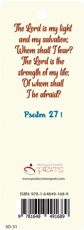 Cargue la imagen en el visor de la galería, Separador de libros 3D unisex Salmos 27:1 (bilingüe)
